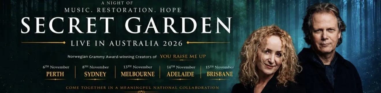 Secret Garden Live in Australia 2026 — five-city national tour
